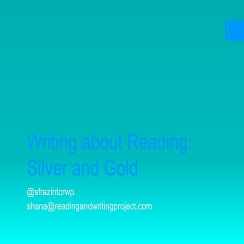 writing about reading