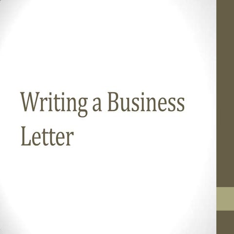 Business Letters | PPT