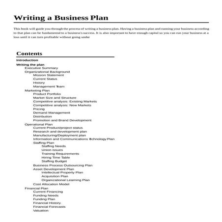 Writing a business_plan