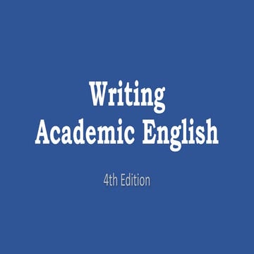 Writing Academic English