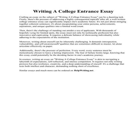 Writing A College Entrance Essay.pdf