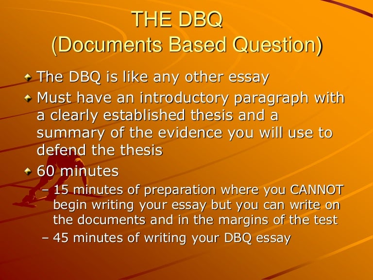 Writing A Dbq Writing A Dbq