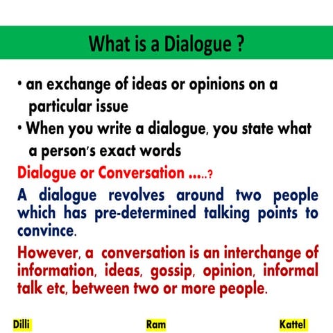Writing a dialogue