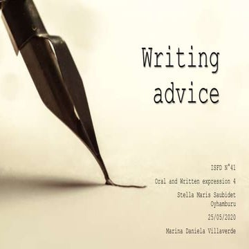 Writing advice