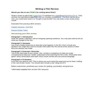 Writing a Film Review