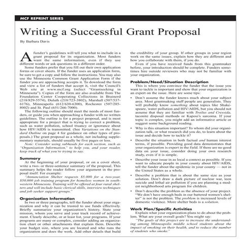 Grant proposal sample4 | PDF