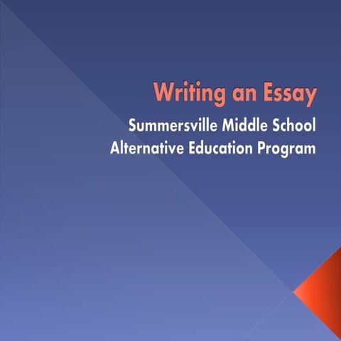 Writing an essay