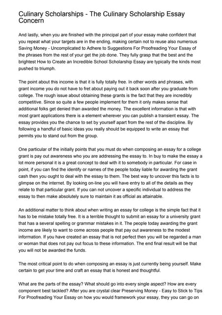 Scholarship Essay Help