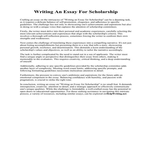 Writing An Essay For Scholarship. Grand Canyon University