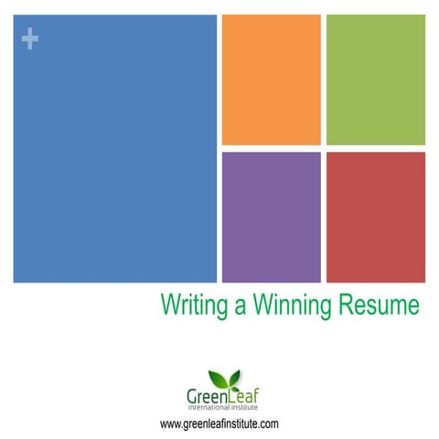 Writing an winning resume
