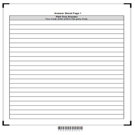 Writing anwser shhet | PDF