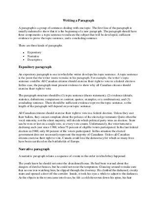 'paragraph writing' on SlideShare