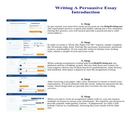 Writing A Persuasive Essay Introduction. Online assignment writing service.