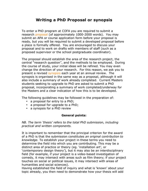 how to write a phd proposal pdf