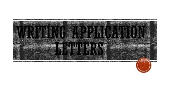 Application letter lesson plan | DOCX