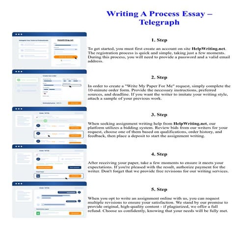 Writing A Process Essay Telegraph. Online assignment writing service.
