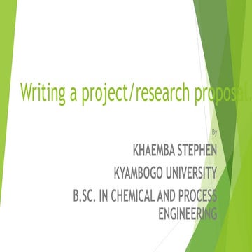 Writing a project or research proposal