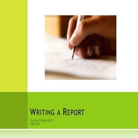 Writing a report | PPT