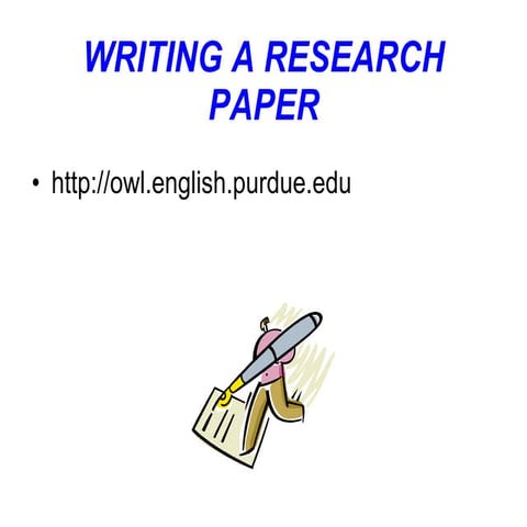 Oak Hill's Sr Projects: Writing a Research Paper PPT#5