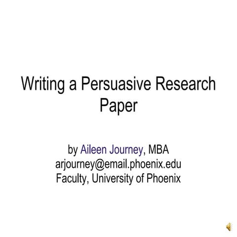 Writing a research paper