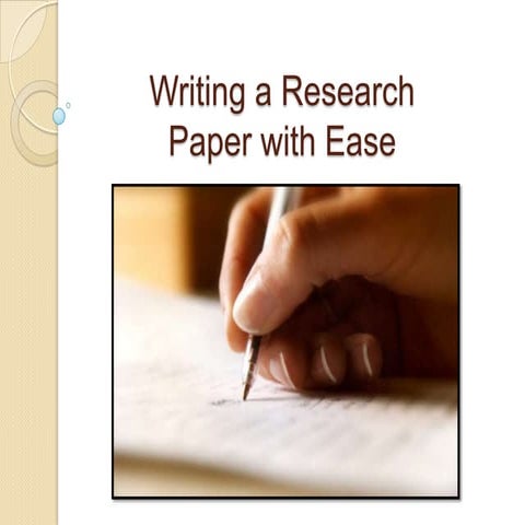 Writing A Research Paper In 10 Easy Steps