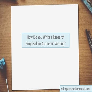 How Do You Write a Research Proposal for Academic Writing?