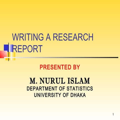 Writing a research report
