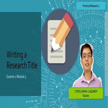 Writing a Research Title, SOP,Background, Scope and Delimitation,.pptx