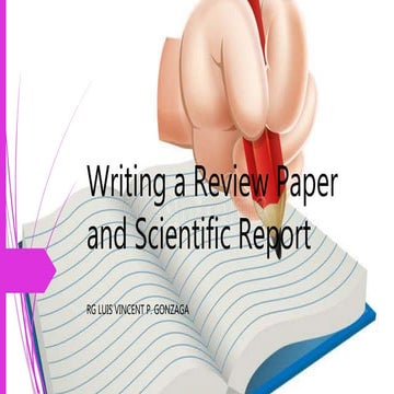 Writing a review and scientific report