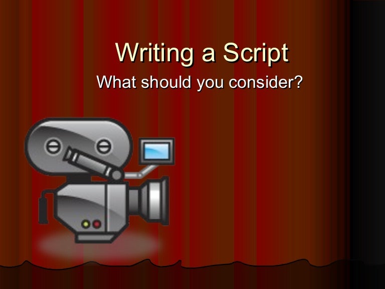 Writing a script (for primary students)