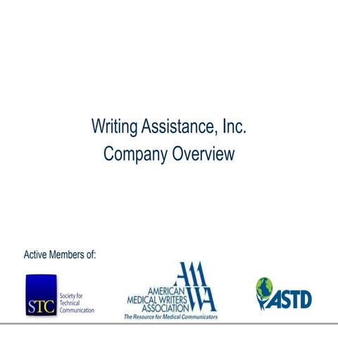 Writing Assistance Company Overview Tc
