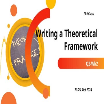 Writing a Theoretical Framework- Practical Research 2