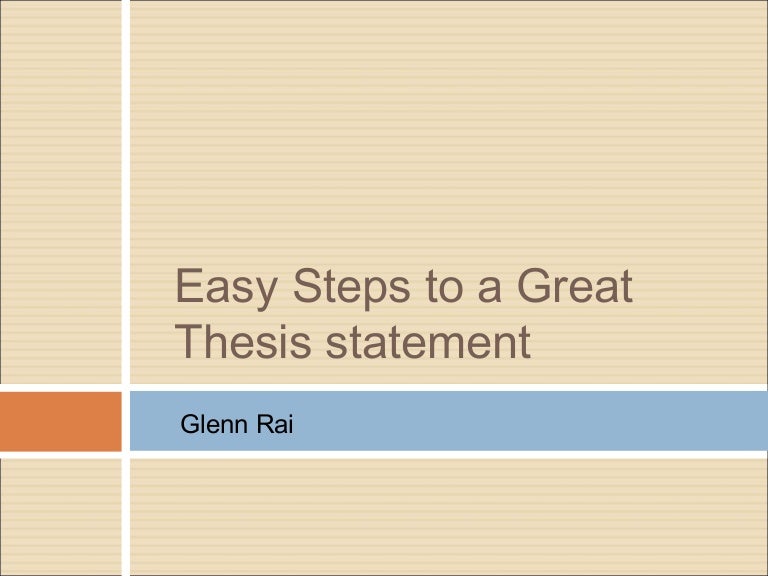 thesis statements four steps to