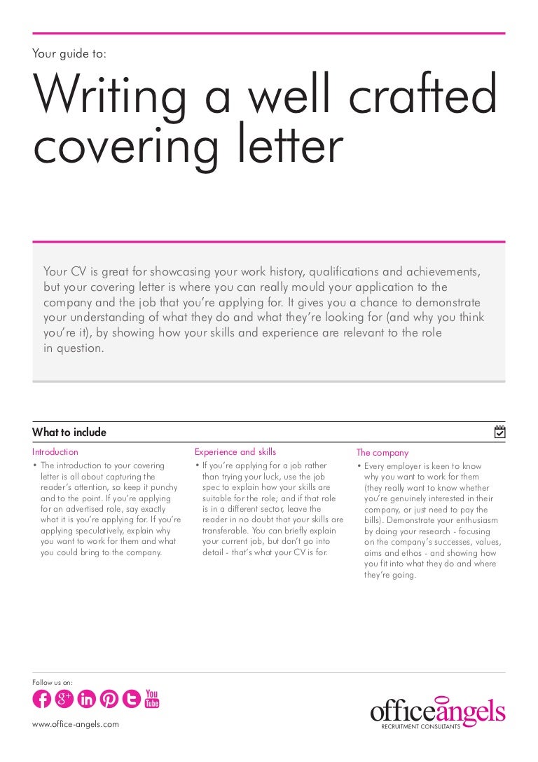 your guide to writing a well crafted covering letter covering letter guide