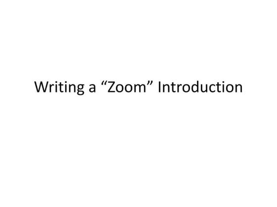 Zoom intro | PPTX