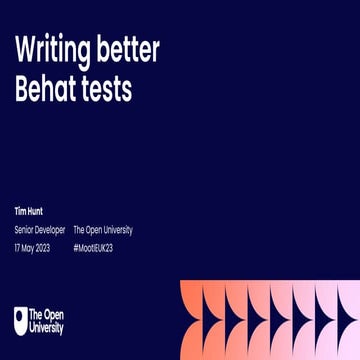 Writing better Behat tests