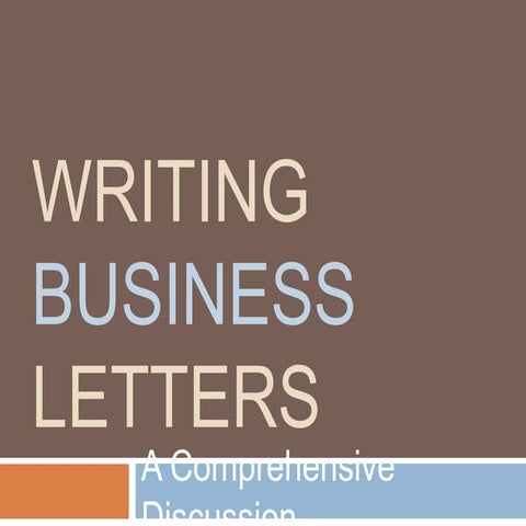 Writing business letters