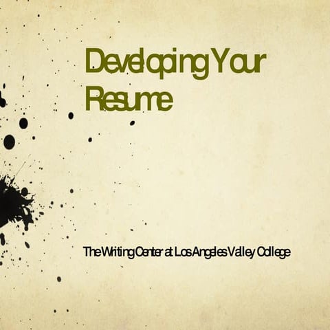 Writing center resume