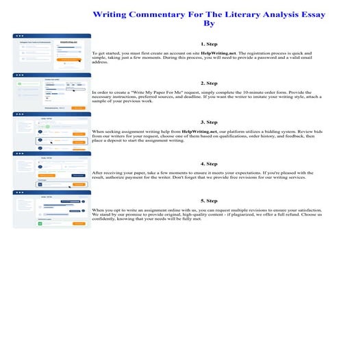 Writing Commentary For The Literary Analysis Essay By