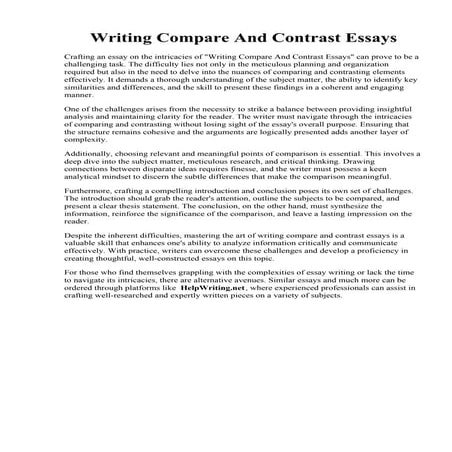 Writing Compare And Contrast Essays.pdf