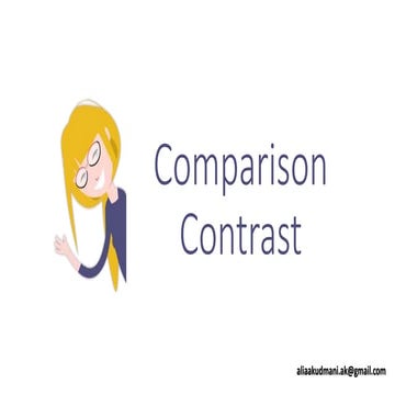 Writing  comparison contrast 