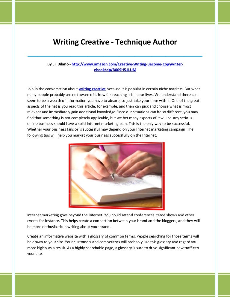 What is creative writing image