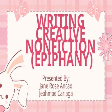 WRITING CREATIVE NONFICTION EPIPHANY.pptx
