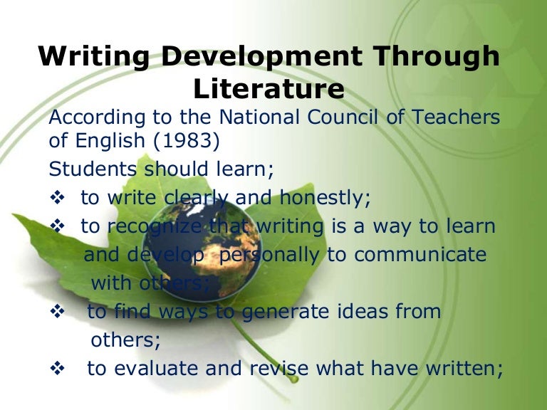 Writing development through literature Stages and Elements of