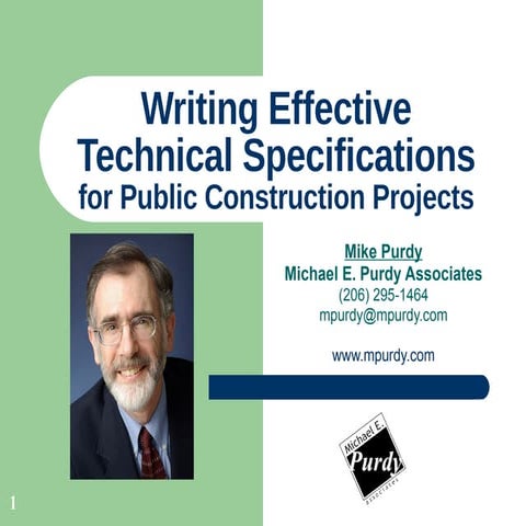 Writing Effective Technical Specifications