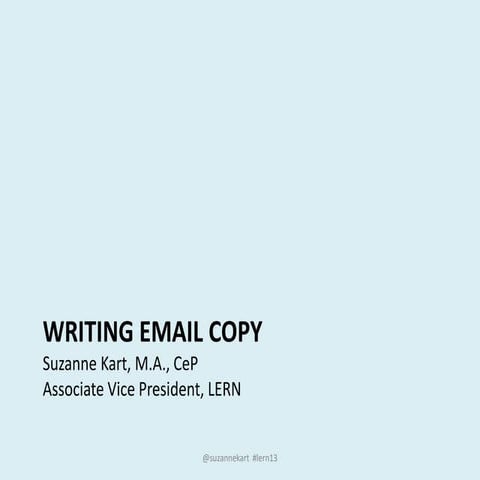 Writing email copy
