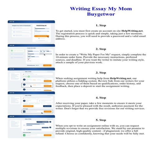 Writing Essay My Mom Buygetwor