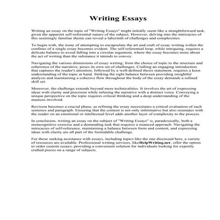 Writing Essays. University of Saint Joseph CT