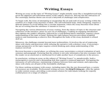 Writing Essays. Analytical Essay: Essay in english literature