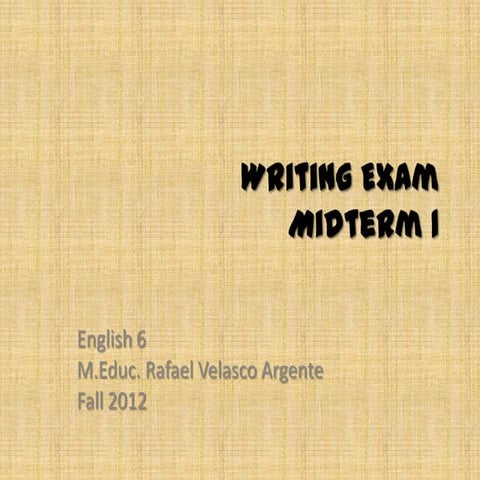 Writing exam 1